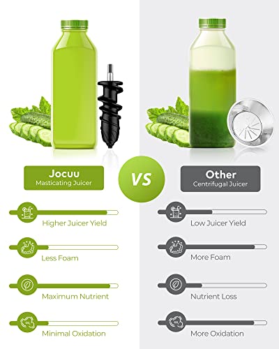 Slow Masticating Juicer Machine with 2-Speed & Quiet Motor - Easy to Clean