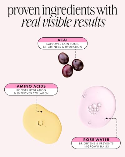 Post-Shave Serum for Ingrown Hair & Skin Brightening - Vegan Collagen & Rose Water