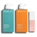 Medix 5.5 Glycolic Acid Body Wash + Argan Oil Firming Cream + 3% Hyaluronic Acid Anti-Aging Booster Serum Set