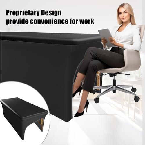 Leather Massage Table Cover Wipeable Waterproof Protector - Black, 6FT Fitted