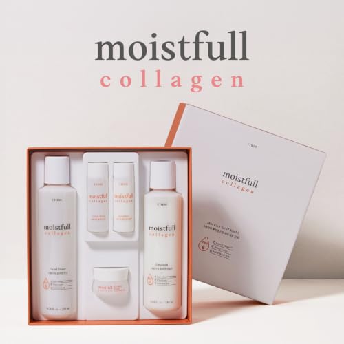 ETUDE Moistfull Collagen Skincare Set of 5 - Hydrating Toner, Emulsion & Cream