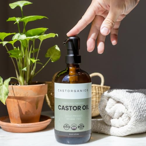 USDA Organic, Cold Pressed, Hexane Free, Castor Oil - 16oz
