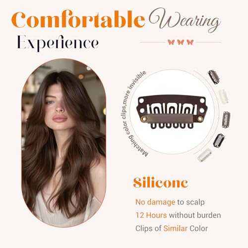 6PCS Clip in Hair Extensions Short Human Hair 16 Inch Natural Black - Variation #1B