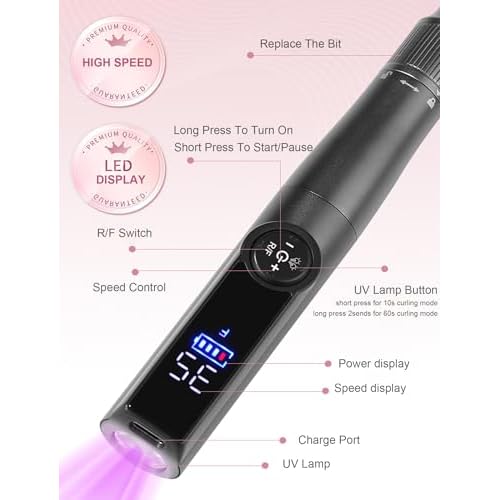 LED Nail Lamp, 3W Nail Dryer Lamp for Nails, Mini Gooseneck Nail Dryer Gel Nail Polish Curing LED Lamp Professional Nail Curing Machine, for DIY Nail Art