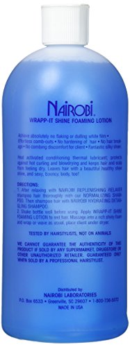 Nairobi Wrap-It Shine Foaming Hair Lotion 32 Fl Oz - Prevents Breakage & Thermal Protection