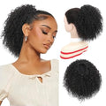 Urbeauty 8 Inch Pink Mango Protein Silk Fiber Curly Ponytail Extension - Natural Afro Kinky Style