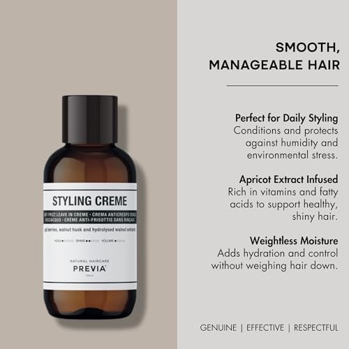 3.38 oz Vegan Anti Frizz Leave-In Hair Cream for All Hair Types - Hydrating & Detangling