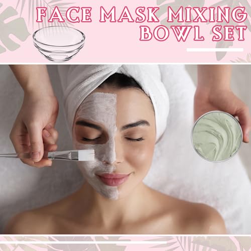 Teenyyou 20 Pcs Clear Glass Facial Bowls 2.95 x 1.38 Inch for DIY Masks & Skincare