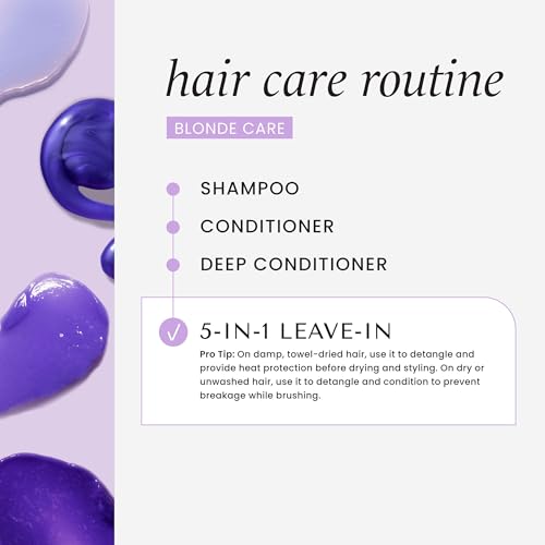 HASK BLONDE CARE 5-IN-1 Leave-In Spray Conditioner 2 Piece Bundle- vegan formula, cruelty free, color safe, gluten-free, sulfate-free, paraben-free
