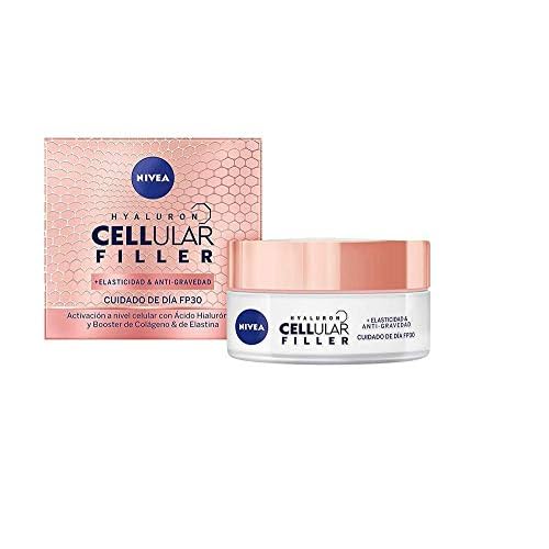 NIVEA Cellular Hyaluron Filler + Elasticity Day Cream, 50 ml Anti-Ageing Face Moisturiser with Hyaluronic Acid, Creatine and Collagen-Enhancing Actives for Smoother and Intensely Hydrated Skin