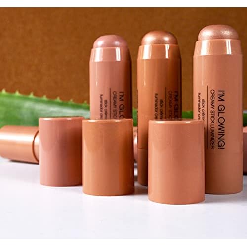 Palladio I'm Glowing Creamy Stick Luminizer, Luminous Glow to your Skin, Ultra-Creamy Texture for Smooth Application, All day wear, Easy Application, Limelight