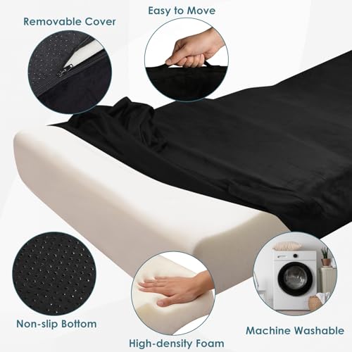 TDKDHoming 71x23in Ergonomic Lash Bed Topper with Removable Cover for Salons