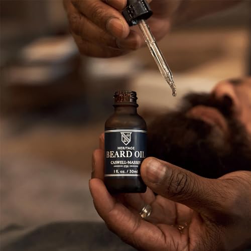 Caswell-Massey Men's Face & Beard Oil - Natural Moisturizer & Shaving Prep, 1 Fl Oz