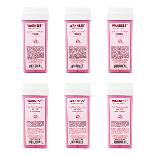 Soft Wax Cartridge Rose Pack of 6 - Professional Strip Wax for Face & Body