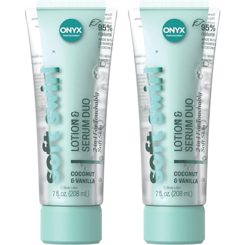 Onyx Professional Hydrating Body Lotion & Serum Duo with Ceramide NP & Coconut Oil, Coconut Bliss, 7 fl oz, 2pk