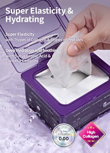 Hydrating & Firming Collagen Sheet Mask - 31 Count Facial Masks for All Skin Types