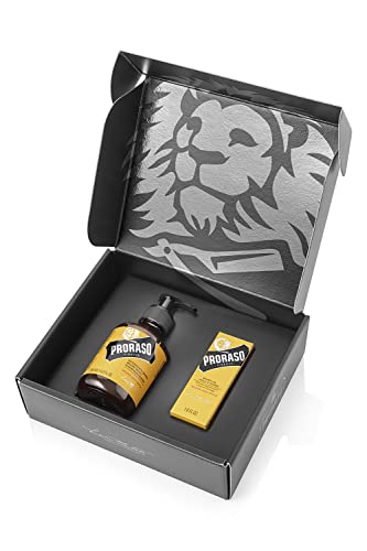 Men's Beard Care Kit with Beard Wash & Oil - Wood & Spice Scent
