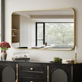 Black Metal Frame Rectangle Vanity Mirror - Rounded Corners 30x40