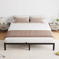 Queen Bed Frame with Under-Bed Storage - 10 Inch, Black, Sturdy & Modern