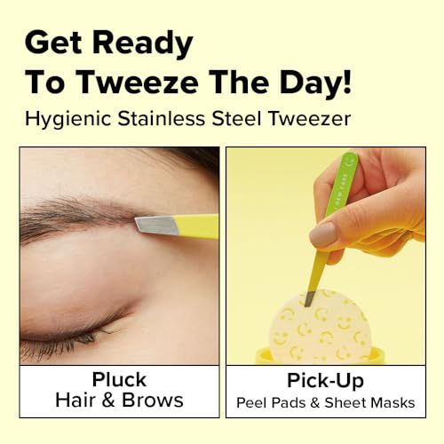 I DEW CARE Facial Tool - Tweeze The Day | Tweezers for Women, Precision Stainless Steel, Professional Facial Hair Beauty Tool, Splinter, Strong Eyebrow Hair Remover,1 Count