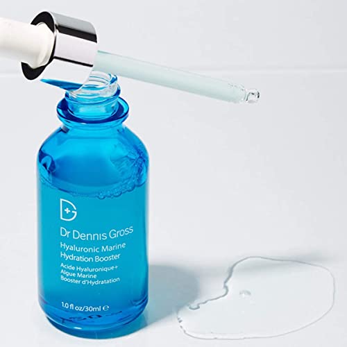 Dr Dennis Gross Hyaluronic Marine¢â Hydration Booster: for Dehydrated, Rough Texture, Dry Fine Lines & Wrinkles, 1 fl oz