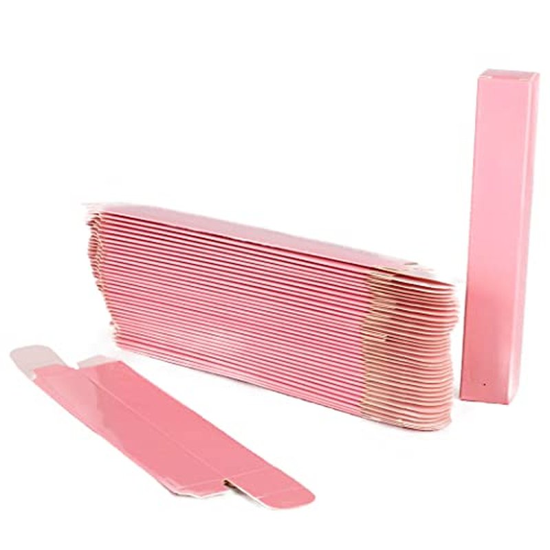 COSIDEA 50 pcs Pink Kraft paper box 22 * 22 * 137 paper packing box for lip gloss mascara