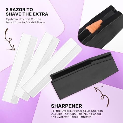 Eyebrow Mapping Kit with 62-Piece Professional Brow Shaping Tools Set