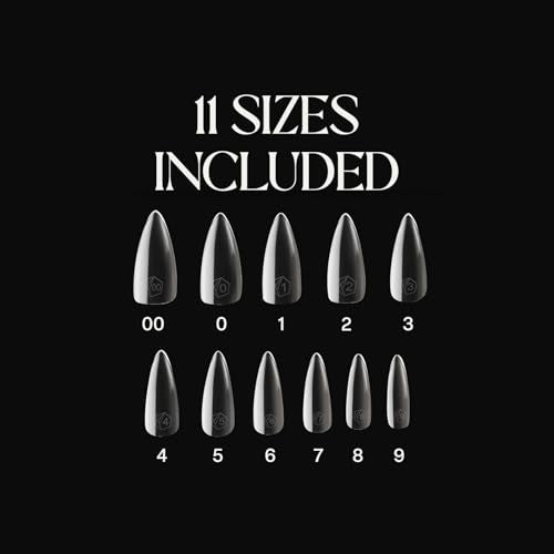 APRÉS Apres Gel-X Sculpted Medium Nail Tips Box - 500 Pieces, 11 Sizes