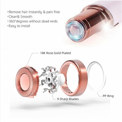 Facial Hair Remover Replacement Heads - Gen 1 Compatible with Finishing Touch Flawless Hair Remover Tool for Women Easy Facial Hair Removal