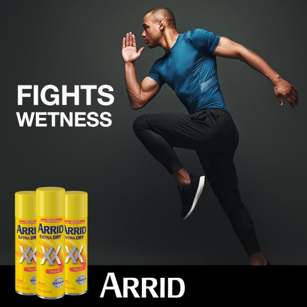 Arrid Extra Dry Regular Aerosol Deodorant 6 oz - Pack of 6, Antiperspirant & Odor Control
