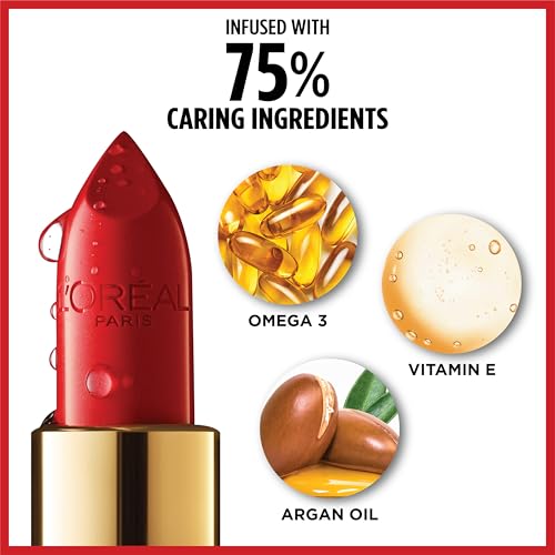 L¡¯Or?al Paris Colour Riche Original Creamy, Hydrating Satin Lipstick with Argan Oil and Vitamin E, Everbloom, 1 Count (Pack of 2)