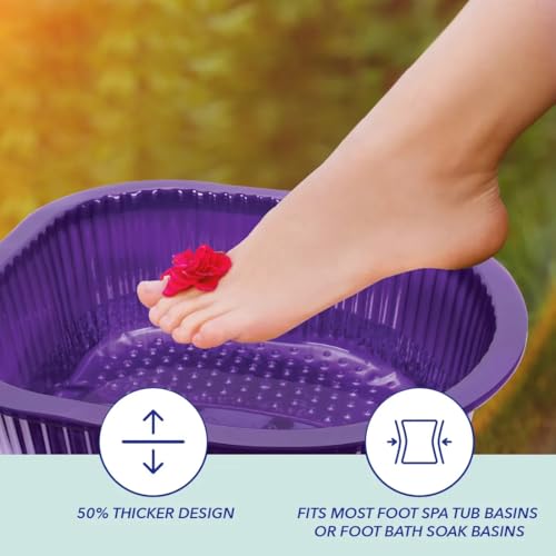 ForPro Universal Pedi Bath Liners - 50% THICKER - Fit Footsie Bath Plus Foot Bath, Disposable Pedicure Foot Tub Liners for Foot Spa Basins & Foot Bath Soaks, Purple, 50-Count