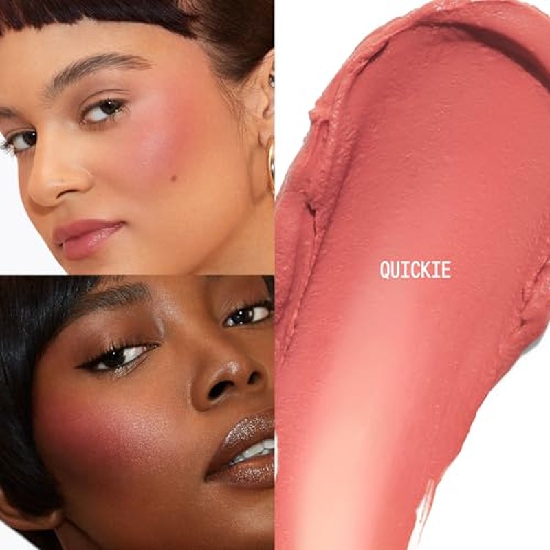 about-face Cheek Freak Blush Balm ? Buildable Cream Blush with Hyaluronic Acid & Meadowfoam Seed Oil ? Vegan, Cruelty-Free, Clean Beauty ? 0.35 oz (Quickie ? Pinky Coral)