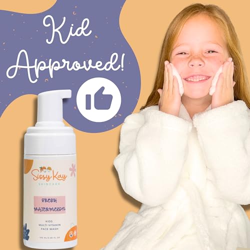 Kids Face Wash - Foaming Face Wash For Kids - Gentle Skin Care - Natural Face Cleanser With Vitamin C & Vitamin E - For Girls and Boys - Tear Free - Sensitive Skin - Watermelon - 100 ml