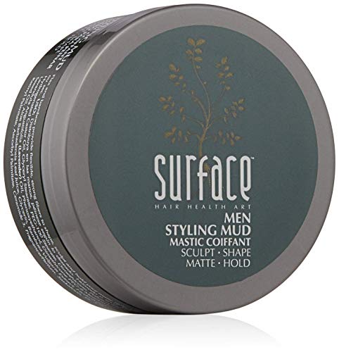 Men's Styling Hair Mud with Flax & Bamboo Fibers - Matte Finish, Flexible Hold - 2.25 oz