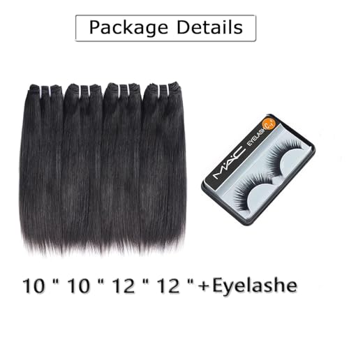 Liang Dian 12A Brazilian Virgin Human Hair Bundles 10-12 Inch Natural Black