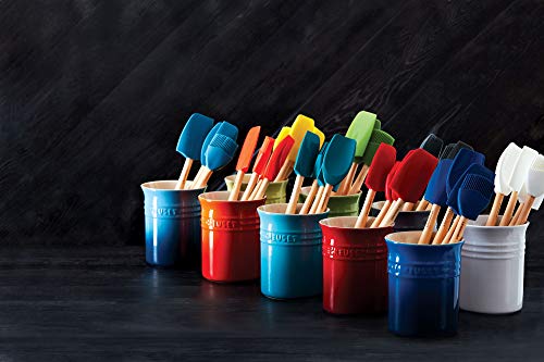 Stoneware & Silicone Utensil Crock Set - Shallot