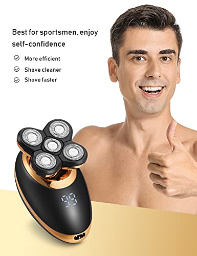 Gold 5D 5-in-1 Men's Electric Shaver & Grooming Kit Waterproof Cordless
