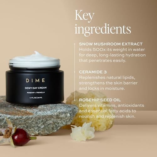 Off White Dewy Day Cream - Anti-Aging Hydrating Face Moisturizer with Rosehip & Snow Mushroom