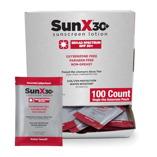 CoreTex Sun X 30+ SPF Travel Sunscreen Packets, Broad Spectrum, Oil-Free, 80-Minute Water Resistant