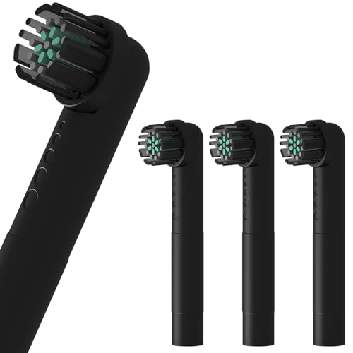 Black Toothbrush Replacement Heads for Quip 360 Oscillating Electric Toothbrush - 4 Pack