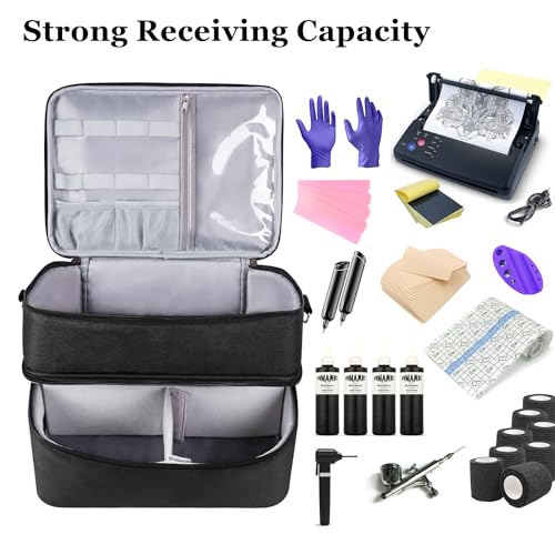 Tattoo Kit Organizer Case - Portable Carry Bag for Ink, Stencil Printer & Equipment