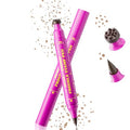 2 in 1 Freckle Stamp Pen Waterproof for Natural Lifelike Faux Freckle Stamp Long Lasting Quick Dry Magic Fake Freckles Stain Marker Pen for Sunkissed Makeup 01#Light Brown