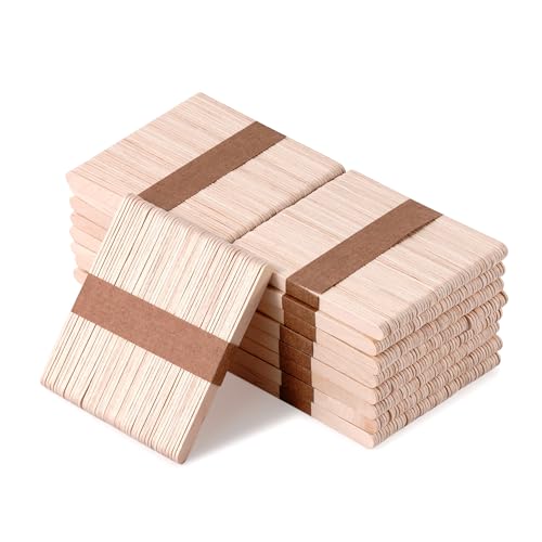 600 Pcs Wooden Wax Sticks 4.5-Inch Wood Waxing Stick Wax Spatulas Applicator Multi-Purpose Wood Popsicle Craft Sticks for Body Hair Removal, Tongue Depressors and Craft Projects