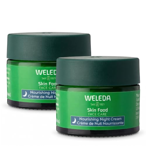 Weleda Skin Food Nourishing Night Cream 1.3oz Pack of 2 – Plant-Based Moisturizer with Sacha Inchi, Cica & Squalane