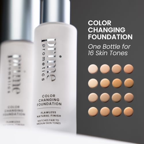Color Changing Foundation & Precision Makeup Brush Set for Mature Skin