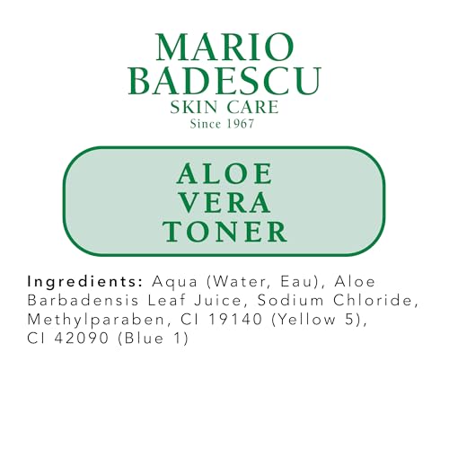 Mario Badescu Aloe Vera Toner for Face | Hydrating Facial Toner for Dry and Sensitive Skin | Gentle Astringent for Face with Aloe Vera to Soothe, Refresh, and Balance Skin | Skincare for Men and Women