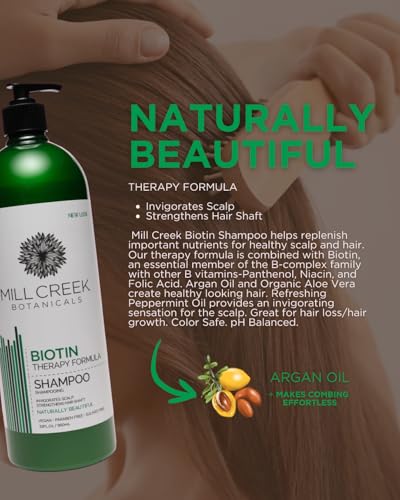 Mill Creek Biotin Shampoo 32 oz - Hair Care for Healthy Scalp