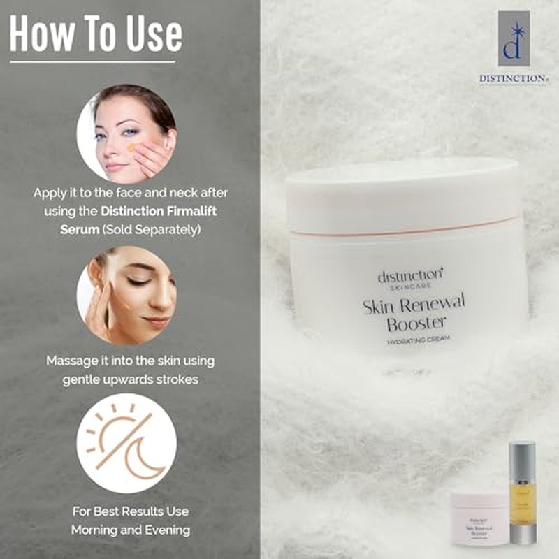 Distinction Skin Renewal Booster ? Hydrating Face Moisturizer ? Anti Aging Cream for Fine Lines & Wrinkles ? Hydrates, Softens & Boosts Radiance ? Daily Facial Cream for All Skin Types ? 1 Oz