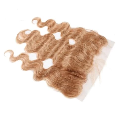 Isufer Blonde 12 Inch 13x4 Frontal Human Hair Body Wave Lace Closure Pre Plucked with Baby Hair